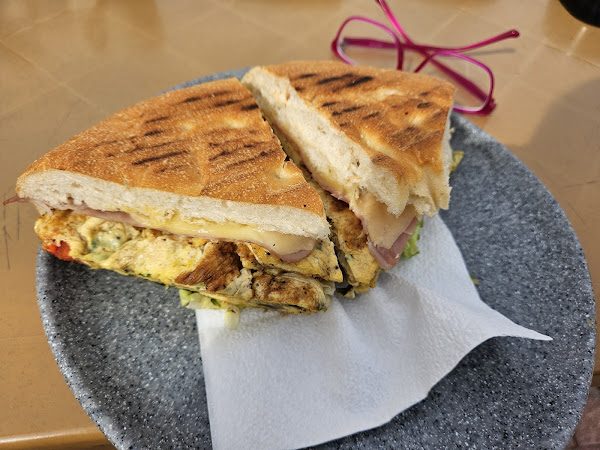 Toasted Maltese ftira fresh off the grill
